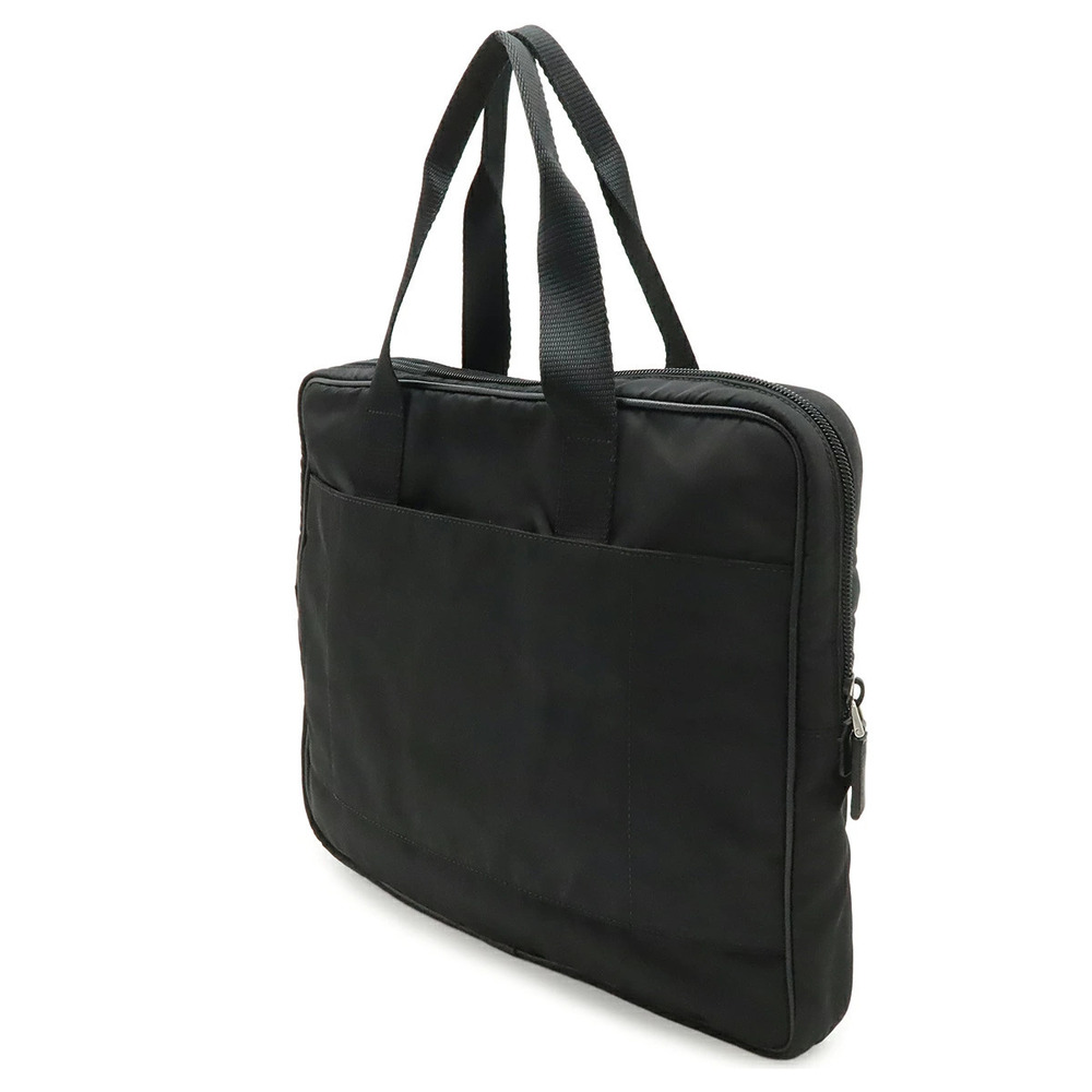 Prada NERO Business Triangle Briefcase Laptop Black PC Case Bag Black